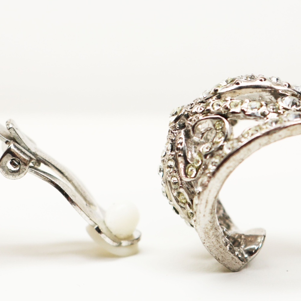 Vintage Kenneth Jay Lane Crystal Clip-On Earrings - image 6